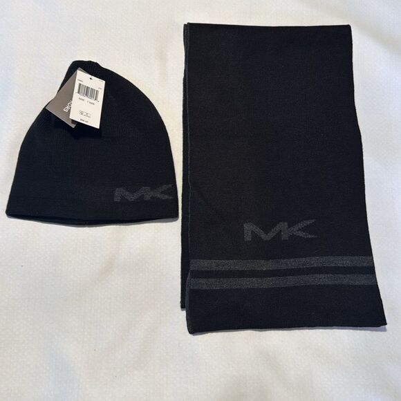 Michael Kors Beanie Mens Black Scarf
